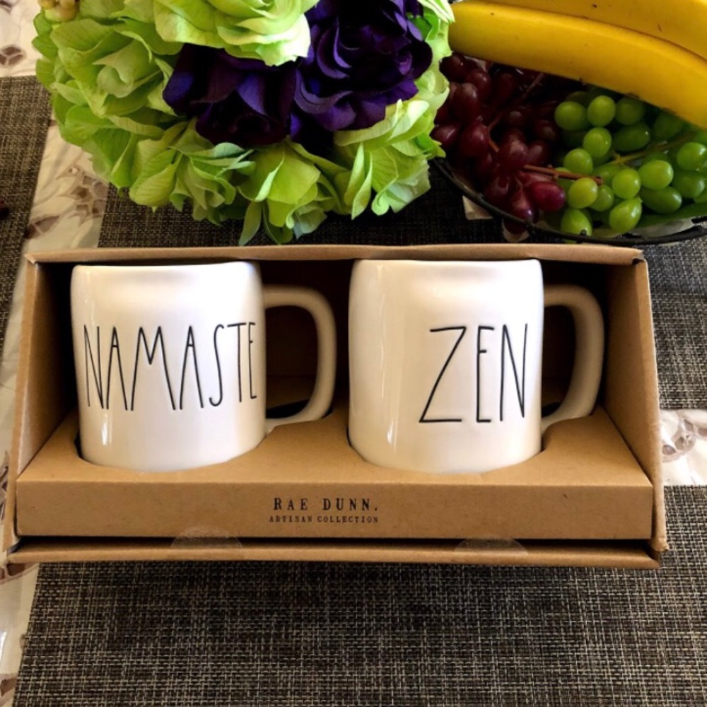 Rae Dunn Namaste & Zen Mug Set